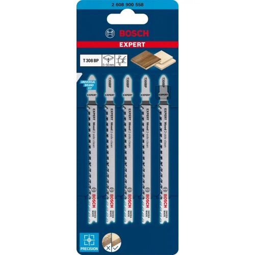 Пилки для лобзика по дереву T 308 BP BOSCH 2608900558