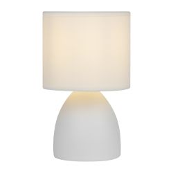 Настольная лампа Rivoli Nadine 7042-502 1 * Е14 40 Вт керамика белая с абажуром | Rivoli