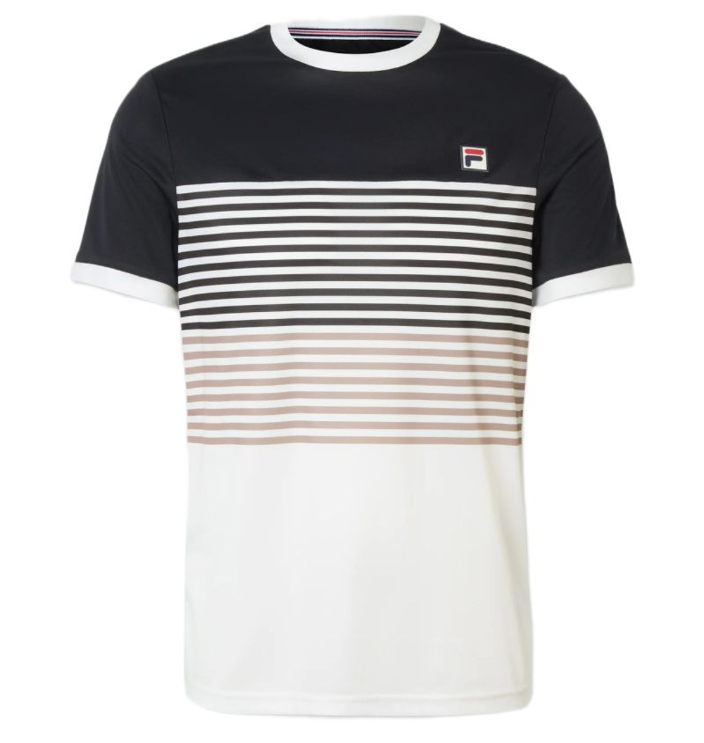 Теннисная футболка Fila BB1 - ecru/black/taupe gray
