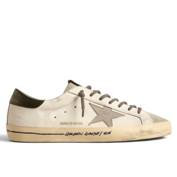 Men's Super Star LTD with croc-print star and green heel tab