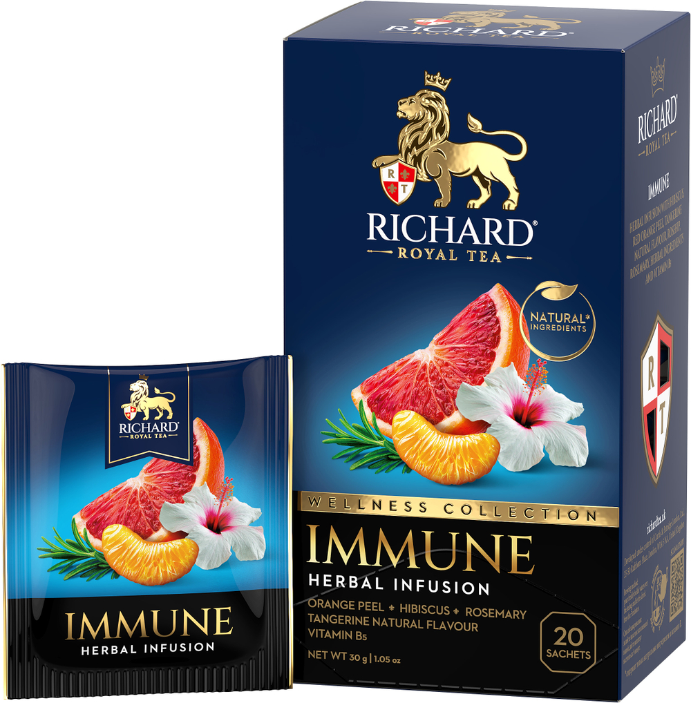 Напиток чайный Richard Immune пакетированный (1.5г x 20шт), 30г