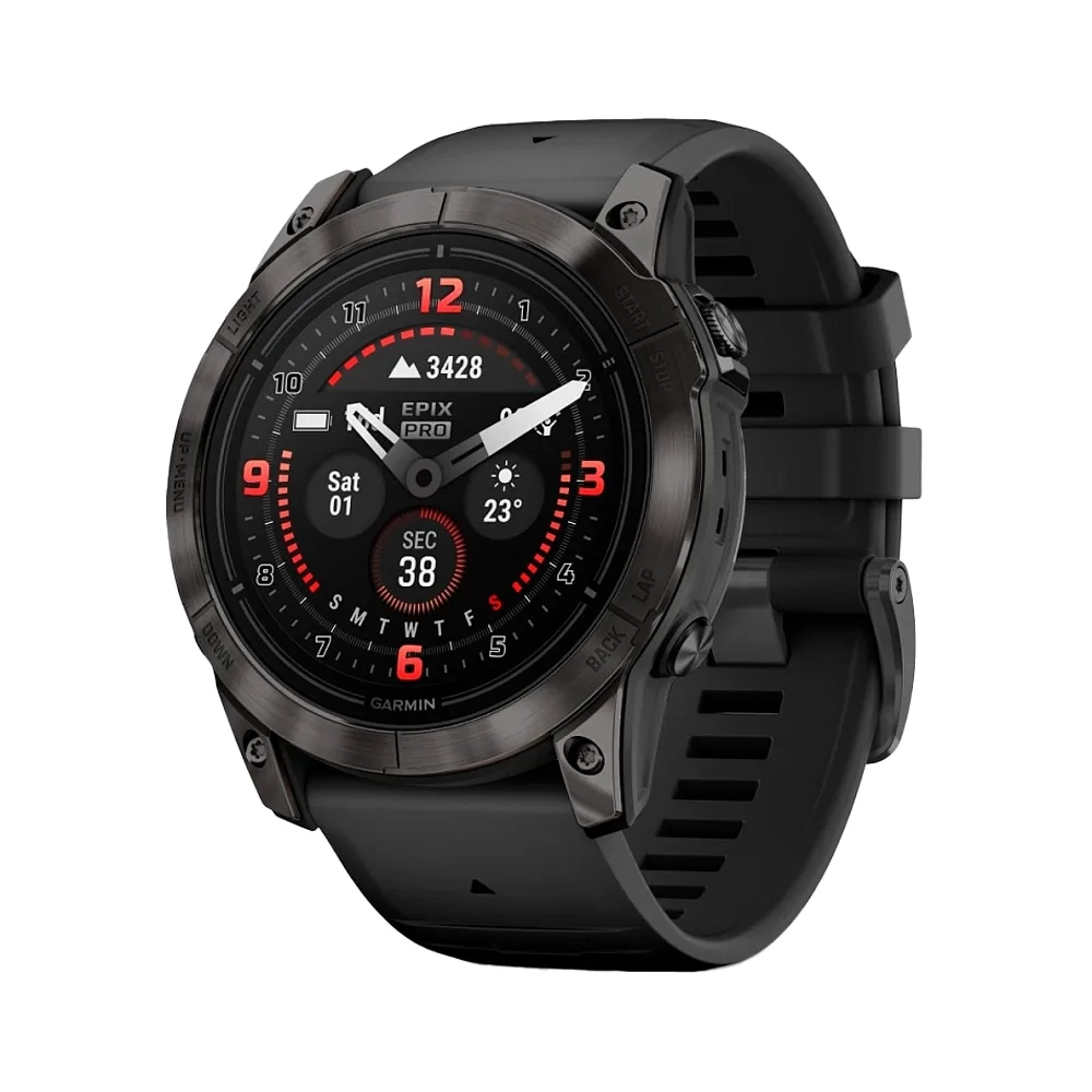 Умные часы Garmin Epix Pro (Gen 2), 51mm, Sapphire Edition Carbon Gray DLC Titanium with Black Band (010-02804-01)