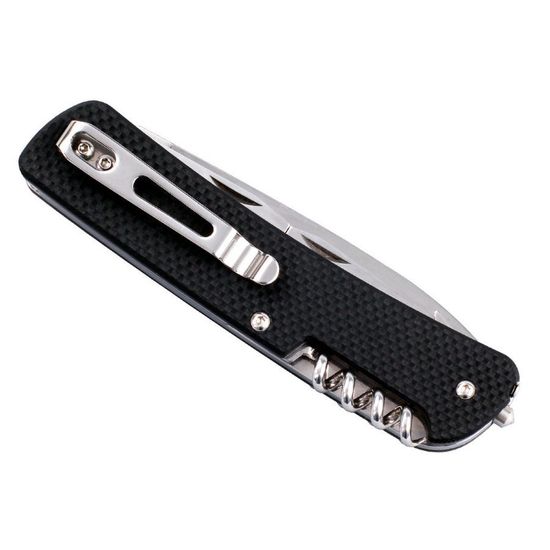 Складной нож multi-functional Ruike L41-B черный c клинком из стали Sandvik™ 12С27, рукоять G10