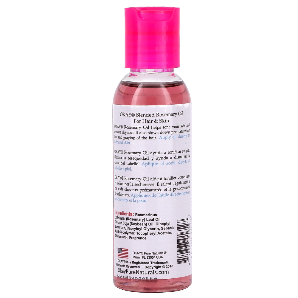 Okay Pure Naturals, Смешанное масло розмарина, 59 мл (2 жидк. унц.)