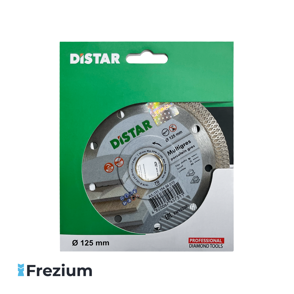 Диск алмазный сплошной по керамике "DiStar" Multigres (125x22,23x1,6)