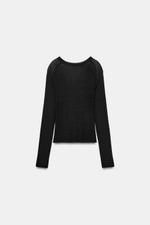 ТОП ИЗ СВЕРХТОНКОГО ТРИКОТАЖА — ZARA