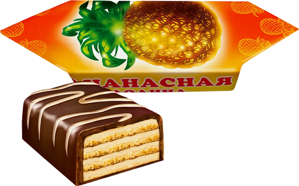 Конфета Ананасная долина вафельная Славянка 300г