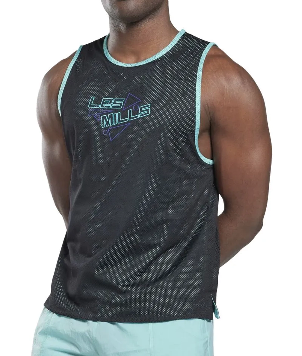 Теннисная футболка Reebok Les Mills Reversible Pinny - black