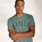 Футболка Bowery NYC "Harlem" Vintage Jersey Malachite Green