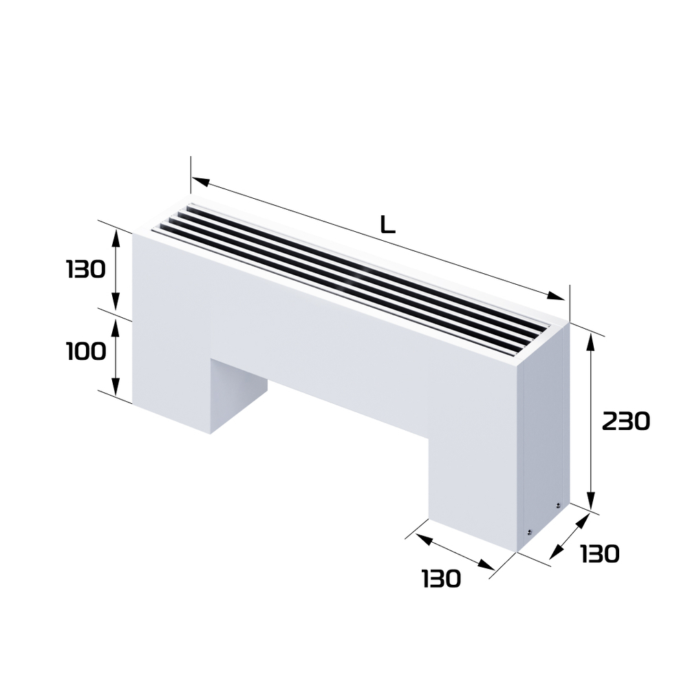 Конвектор напольный Royal Thermo STEP-130/130/700-2-N-WT-LG-NA