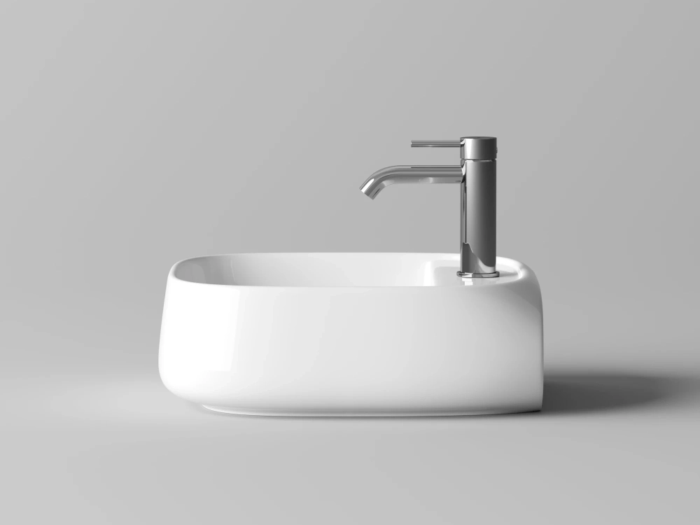 Раковина подвесная Ceramicanova Источник (Fonte) с отверстием под смеситель 420x425x145, белый, CN5052