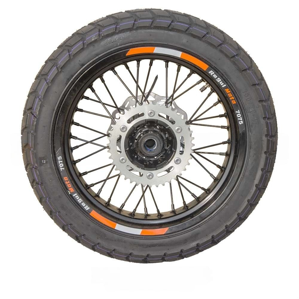 Колеса МОТАРД комп-т Crosstrec, Legend, Holeshot (диски алюм. с шиной 120/70-17,150/70-17, зв.520-40 (Черный, , 301138-1)