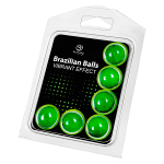 Набор из 6 шариков с массажным маслом с эффектом вибрации Secret Play Brazilian Balls