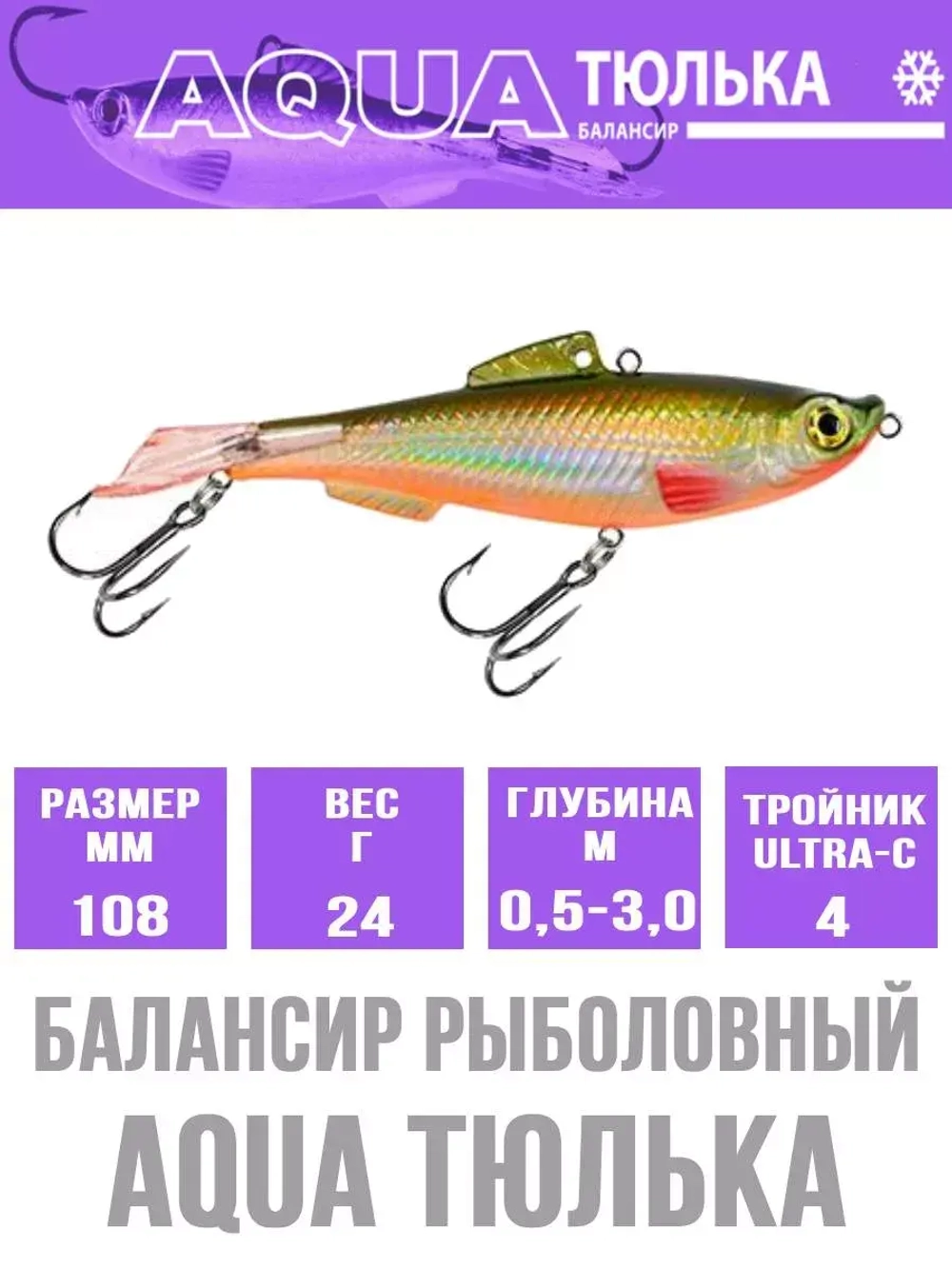 Балансир для рыбалки AQUA ТЮЛЬКА