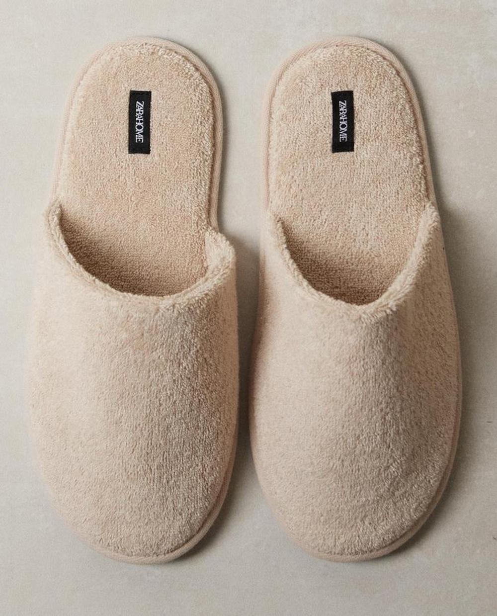 ZARA HOME ДОМАШНИЕ ТАПОЧКИ, БЕЖЕВЫЙ