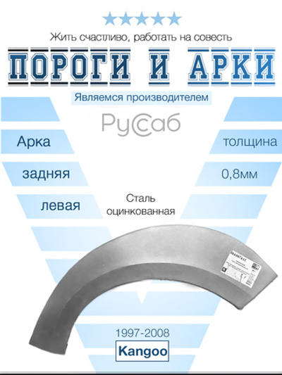 Арка левая глух. Renault Kangoo 1997-2008