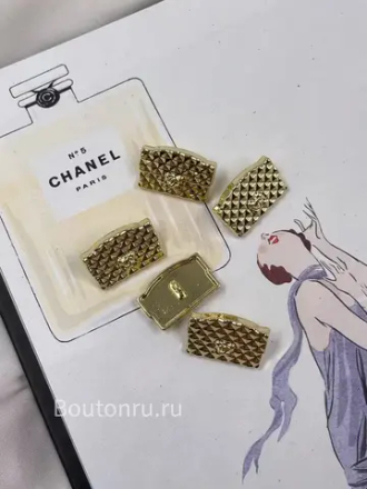 Пуговицы Шан. золотистые в форме сумочки