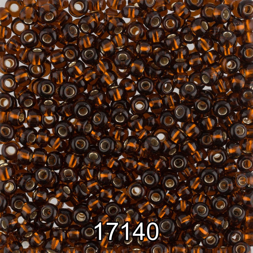 Бисер Preciosa 10/0 (2.3 мм), 500 г, 17140 (Ф196) т.коричневый