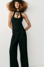 КОМБИНЕЗОН ХАЛТЕР С ЛЬНОМ — ZARA
