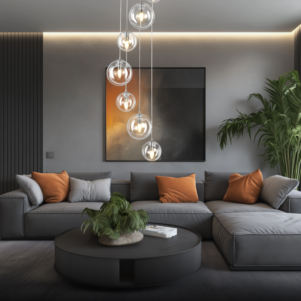 Citilux Томми CL102071 Люстра каскадная с прозрачными шарами