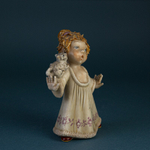 Фарфоровая мануфактура Capodimonte «Девочка с кошечкой»