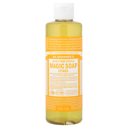 Dr. Bronner's, 18-in-1 Pure-Castile Magic Soap, Citrus, 8 fl oz (237 ml)