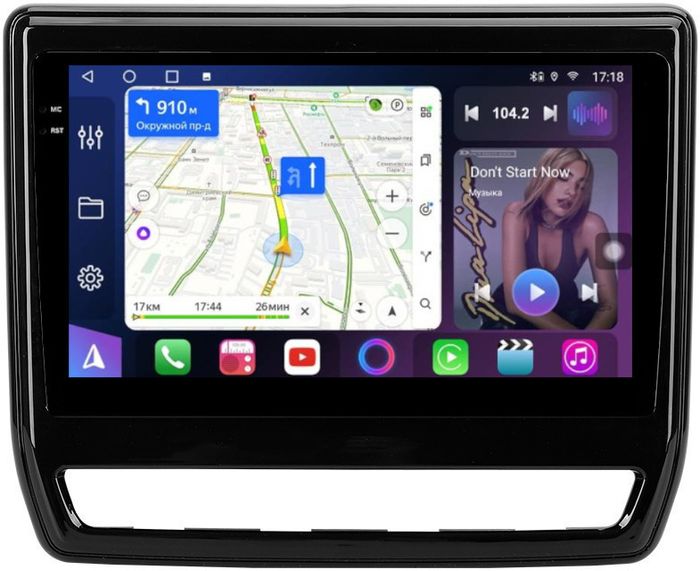 Магнитола для Mitsubishi ASX 2020+ (ШГУ 8", рамка тип 2) - FarCar S500-TS10 монитор 9.5" QLED на Android 14, Быстрая, CarPlay, 4G SIM-слот
