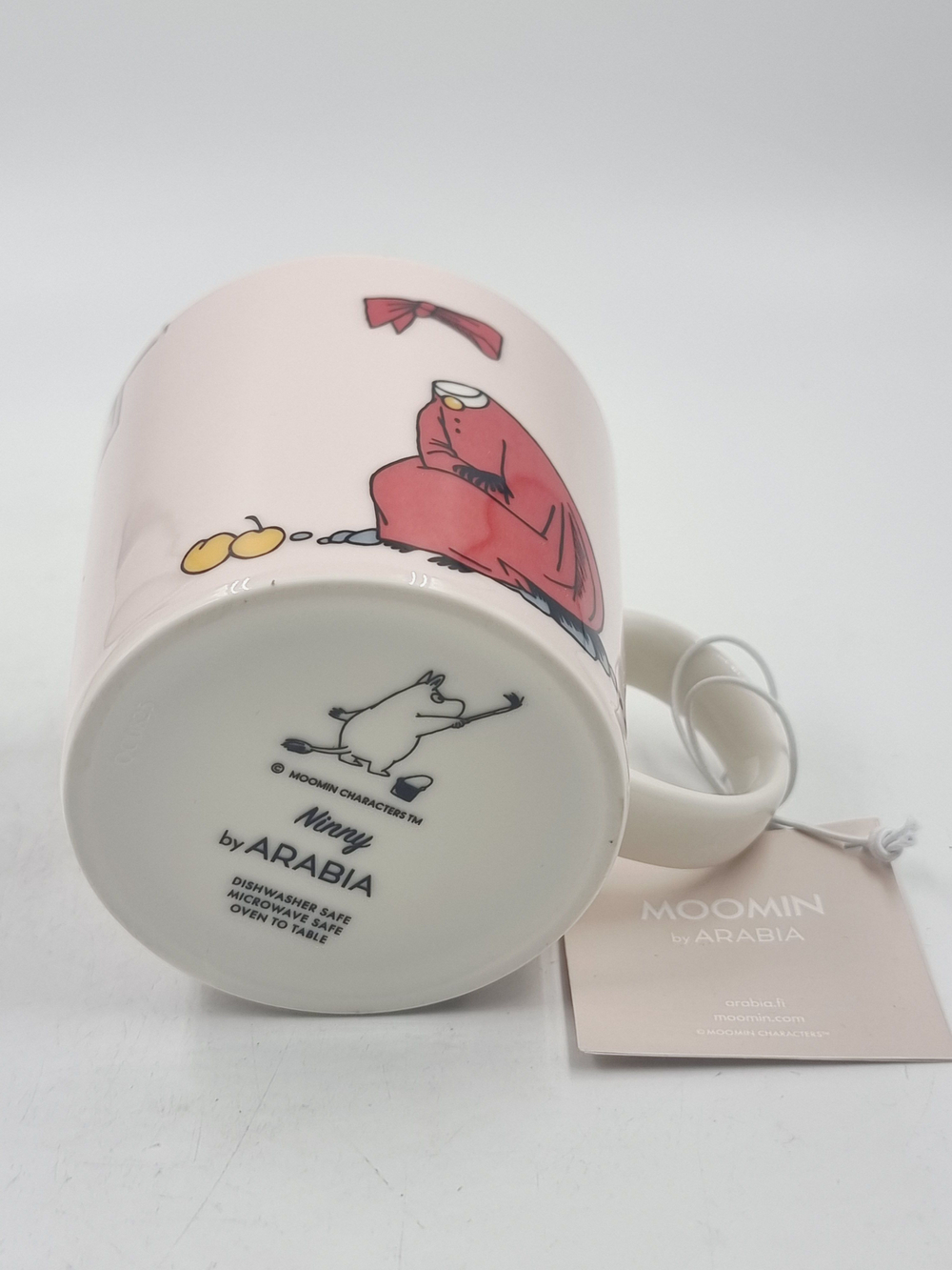 Moomin Кружка Arabia "Ninni", бледно-розовая, фарфор Vitro, 300 мл (из Финляндии)