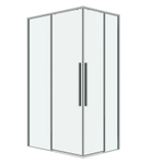 Душевое ограждение Grossman Galaxy 1/2.K33.01.10.10.00-1/2.K33.01.90.10.00 (100х90х195) раздвижная,хром,стекло прозрачное,2 места