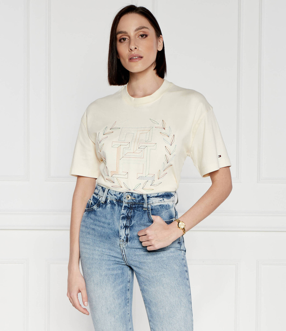Футболка Laurel Tommy Hilfiger - бежевый(WW0WW41216)