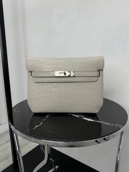Сумка через плечо Hermes Kelly Depeches 25 из кожи крокодила
