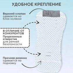 Матрас в коляску двухсторонний детский из муслина