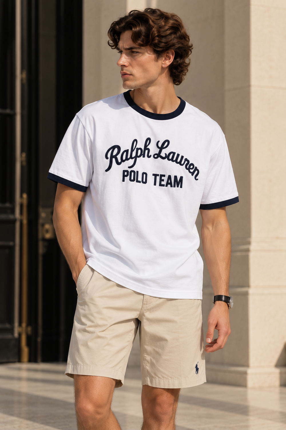 Хлопковая футболка Polo Ralph Lauren, L