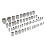 Набор инструментов, 1/4", 3/8", 1/2", Cr-V, S2, усиленный кейс, 216 предметов Stels