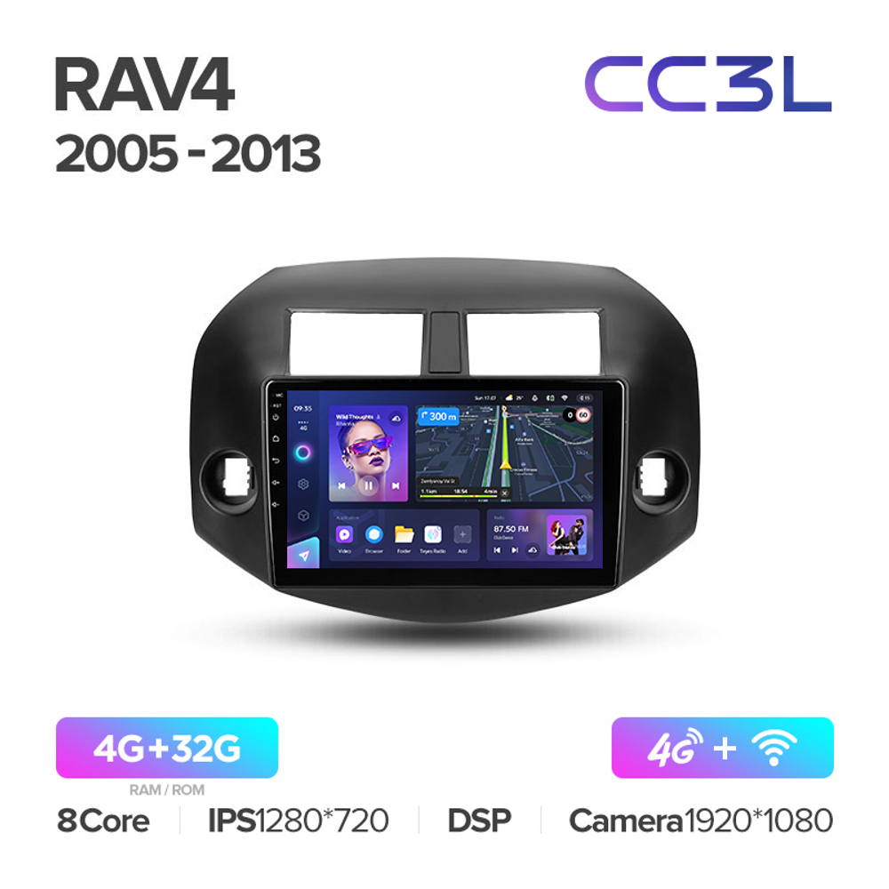 Teyes CC3L 10,2"для Toyota RAV4, Vanguard 2005-2013