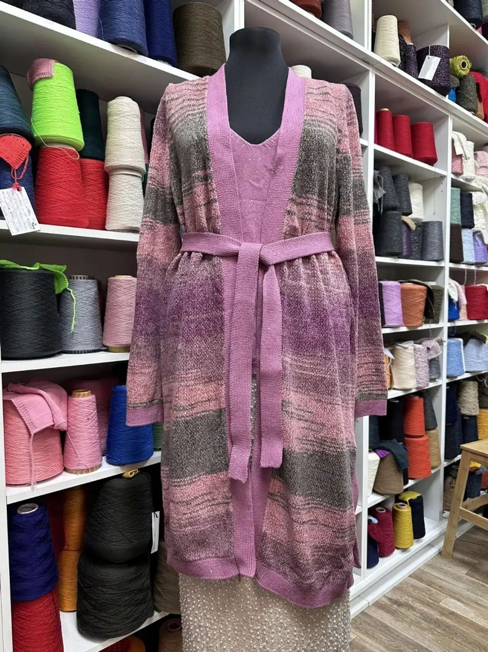 MARYLEBONE - Luxury Selection by Ri.Go; 90% шёлк, 10% п/а; 270м/100гр; col. 936, цвет: пыльно-голубой, фиолетовый, бежевый, белый; S709 MP