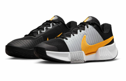 Мужские кроссовки теннисные Nike Zoom GP Challenge Pro - black/laser orange/wolf grey/white