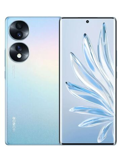Honor Смартфон HONOR 70 Dual SIM, Камера 54 МП с ИИ для съемки видео и фото, OLED 120 Гц, 66 Вт, процессор Snapdragon 778G+, 2 слота SIM Global 12/256 ГБ, Nano-SIM, голубой