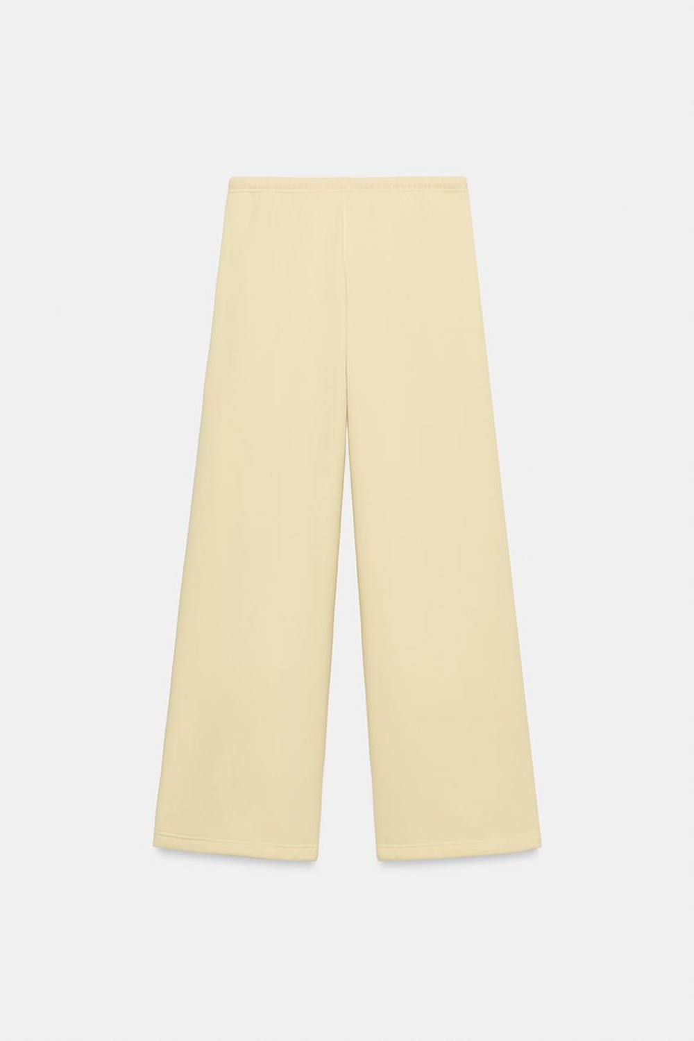 ZARA БАЗОВЫЕ БРЮКИ ПРЯМОГО КРОЯ, ЖЕЛТЫЙ