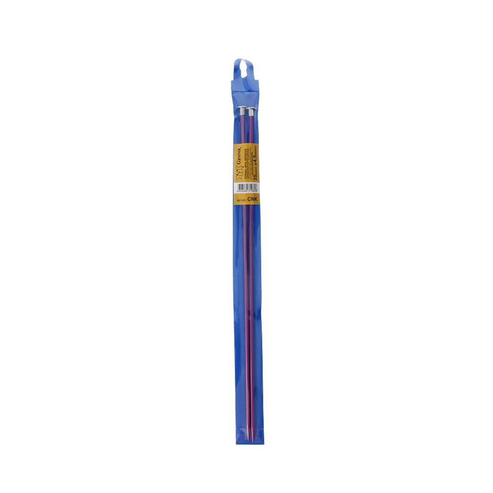 Спицы прямые металл ⌀4.5 мм, 35 см, розовый, Gamma CNK