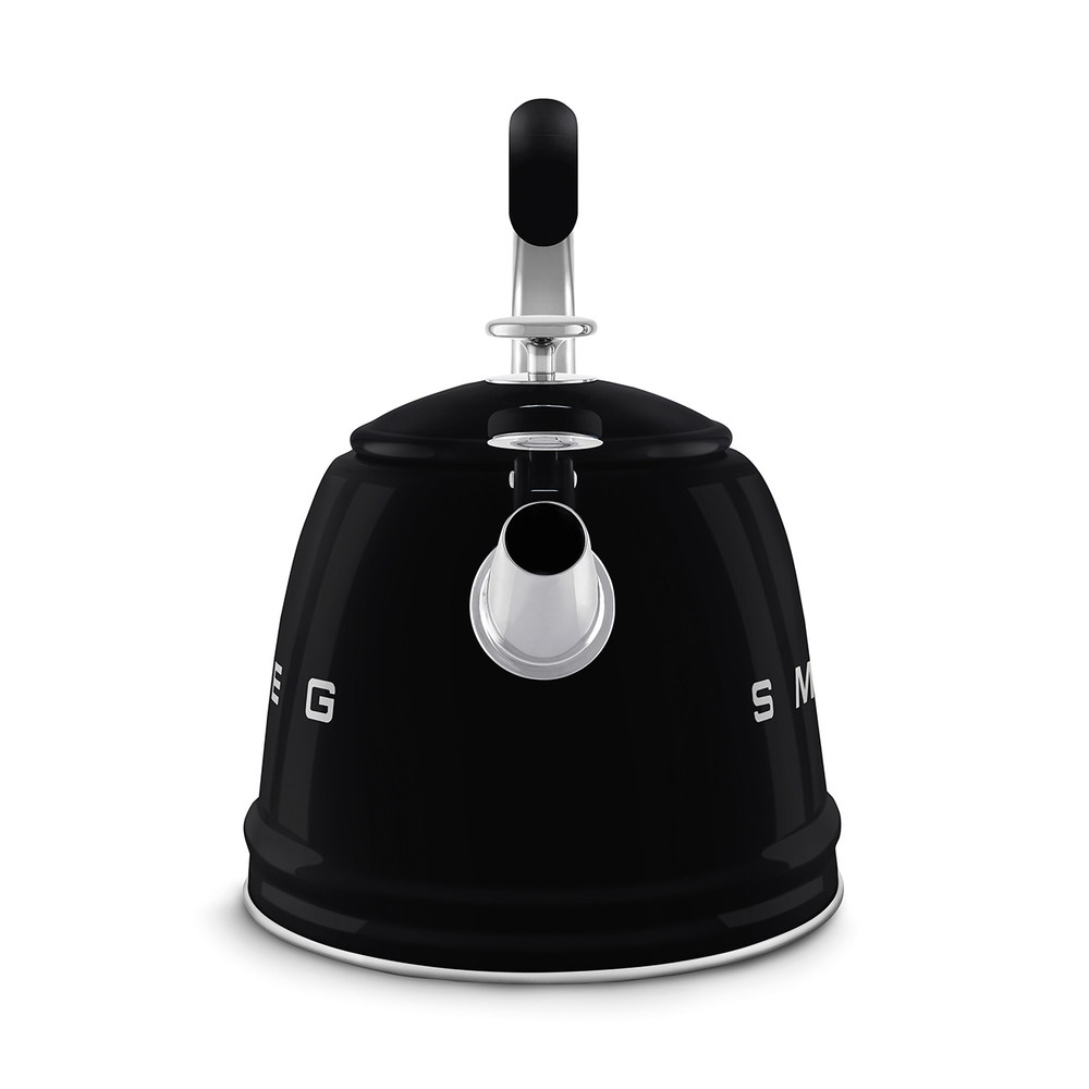 Чайник со свистком 2.3л Smeg черный