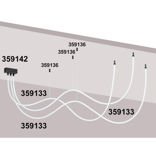 359133 KONST NT23 000 черный Светильник светодиодный IP20 LED 4000K 38W 170-265V 3800Лм RAMO