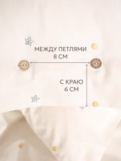 Наволочки на пуговицах перкаль 50х70 Мережка ЭКО