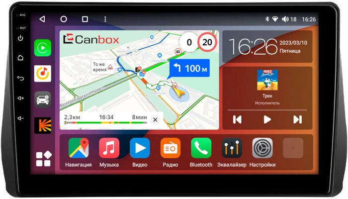 Магнитола для Toyota Wish 2 2009-2017 - Canbox 1066 Qled, Android 10, Быстрая, SIM-слот