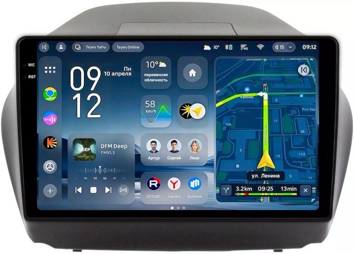 Магнитола для Hyundai iХ35, Tucson 2 2009-2015 (штатный усилитель, прямое подключение) - Teyes CC4-PRO монитор 10.36" 2K QLED на Android 13, Быстрейшая, Snapdragon 778G, ИИ, CarPlay, DSP, 4G SIM-слот