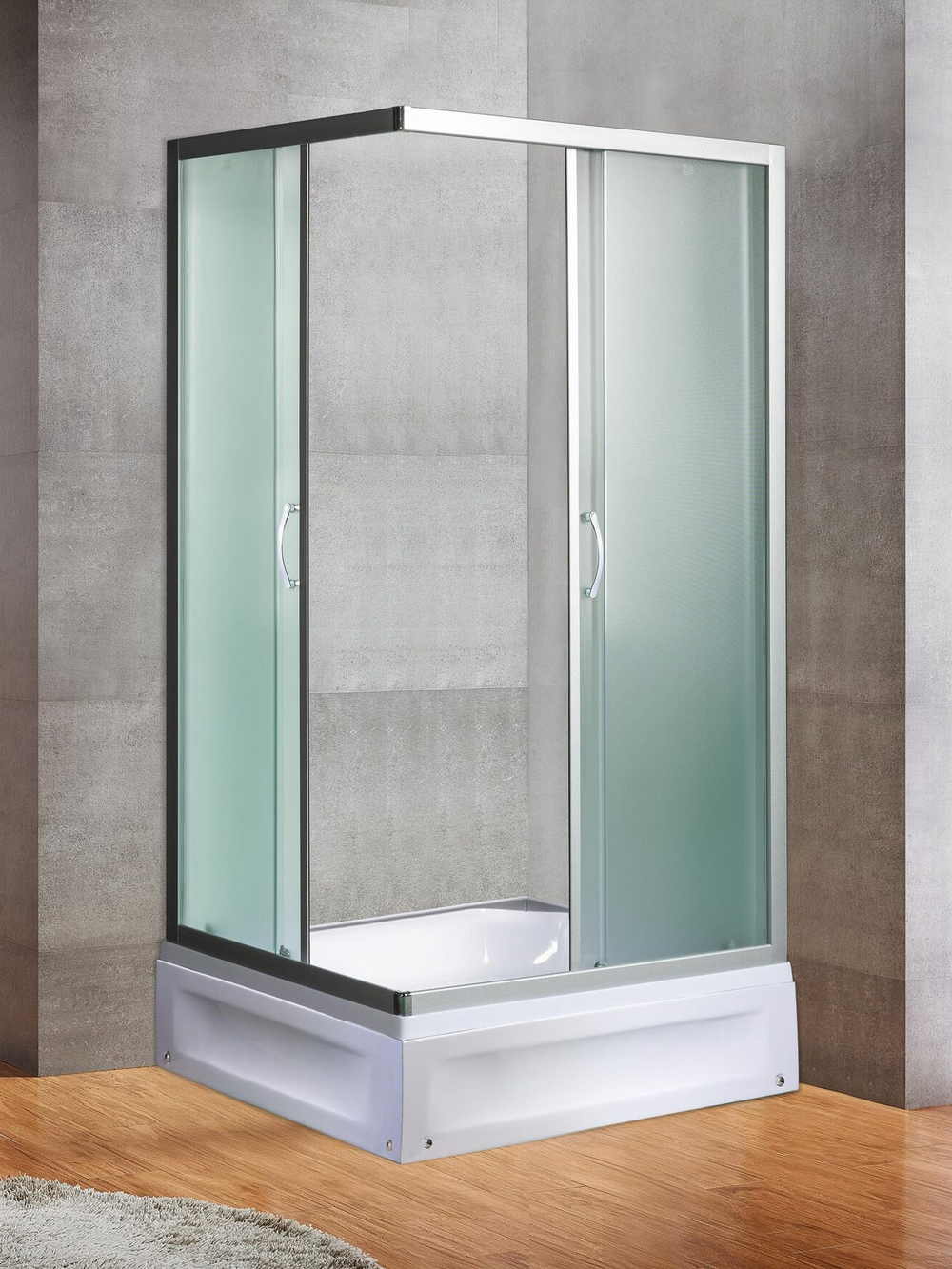Душевое ограждение RIVER MORAVA XL 120/80/24                МТ 120х80х185 10000003375 Прямоугольная Универсальная  Хром матовый