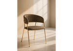 Стул на металлокаркасе Woodville Kamelia cappuccino, gold