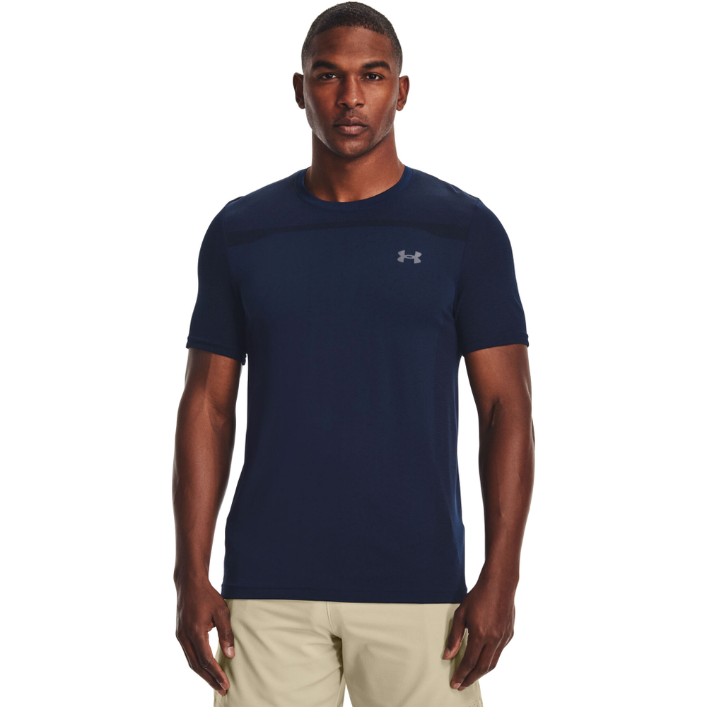 Мужское теннисное поло Under Armour Seamless T-Shirt Men - Dark Blue