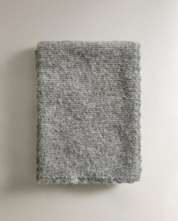 ZARA HOME ДЕТСКИЙ ПЛЕД ИЗ АЛЬПАКИ, СЕРЫЙ