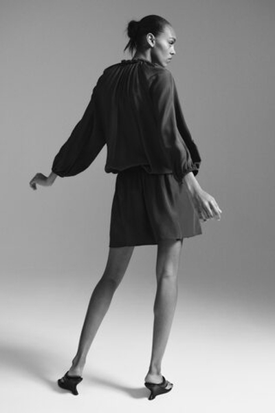 Платье-туника с трикотажной отделкой - H&M